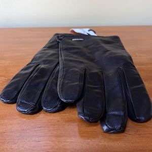 Calvin Klein Men’s Leather Gloves - Brown